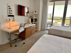Queen beds studio Miami